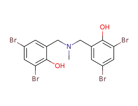 Molecular Structure of 92434-82-7 (2,4-dibromo-6-[[(3,5-dibromo-2-hydroxy-phenyl)methyl-methyl-amino]methyl]phenol)