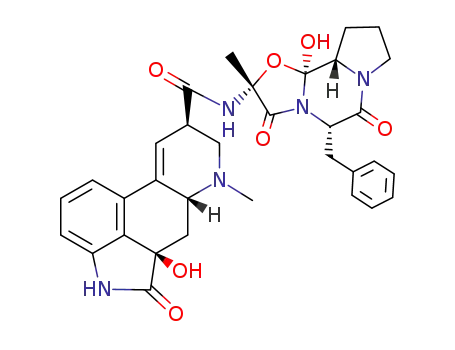 Molecular Structure of 52897-74-2 (5'α-benzyl-3,12'-dihydroxy-2'-methyl-(3β)-3<i>H</i>-ergotamane-2,18,3',6'-tetraone)