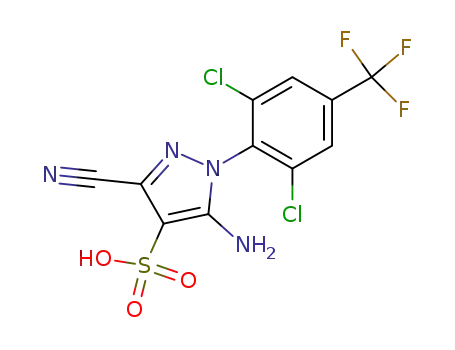 5-amino-3-cyano-1-[2,6-dichloro-4-(trifluoromethyl)phenyl]-1H-pyrazole-4-sulfonic acid