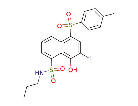8-Hydroxy-7-iodo-5-(toluene-4-sulfonyl)-naphthalene-1-sulfonic acid propylamide