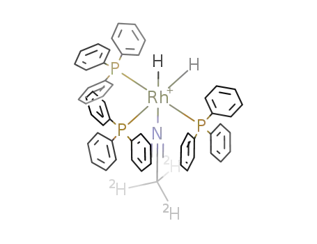H<sub>2</sub>Rh(P(C<sub>6</sub>H<sub>5</sub>)3)3(C<sup>(2)</sup>H<sub>3</sub>CN)<sup>(1+)</sup>