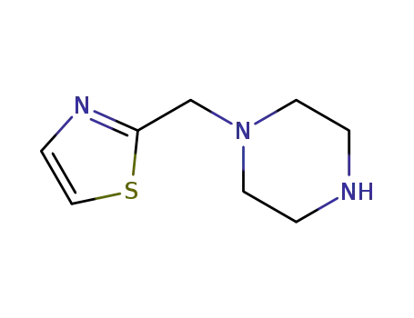 Molecular Structure of 885699-90-1 (1-THIAZOL-2-YLMETHYL-PIPERAZINE)