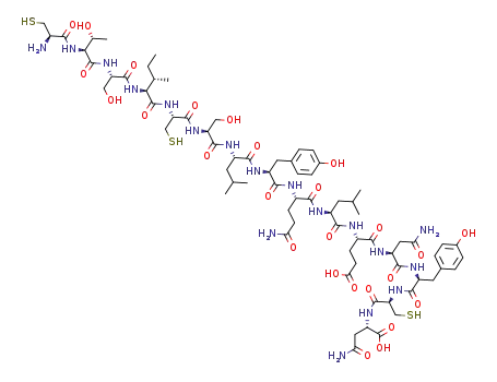 L-Asparagine,
L-cysteinyl-L-threonyl-L-seryl-L-isoleucyl-L-cysteinyl-L-seryl-L-leucyl-L-tyros
yl-L-glutaminyl-L-leucyl-L-a-glutamyl-L-asparaginyl-L-tyrosyl-L-cysteinyl-