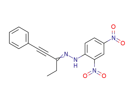 3-<2,4-Dinitro-phenylhydrazon>-1-phenyl-pent-1-in