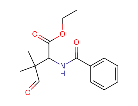 Molecular Structure of 119768-78-4 (ethyl 2-benzoylamino-3,3-dimethyl-4-oxobutanoate)