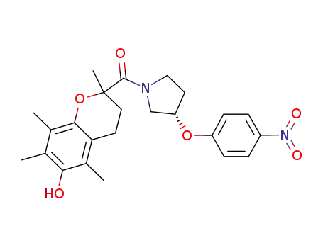 1-[(3,4-dihydro-6-hydroxy-2,5,7,8-tetramethyl-2H-[1]-benzopyran-2-yl)carbonyl]-3-(S)-(4-nitrophenoxy)-pyrrolidine