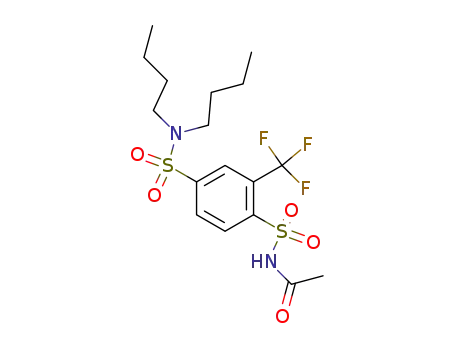 2-Trifluoromethyl-benzene-1,4-disulfonic acid 1-(acetyl-amide) 4-dibutylamide