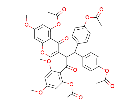 4H-1-Benzopyran-4-one,
5-(acetyloxy)-3-[1-[2-(acetyloxy)-4,6-dimethoxybenzoyl]-2,2-bis[4-(acetyl
oxy)phenyl]ethyl]-7-methoxy-