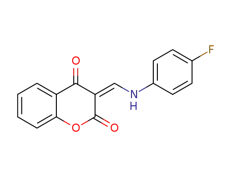 (3Z)-3-[(4-fluorophenylamino)methylene]chroman-2,4-dione