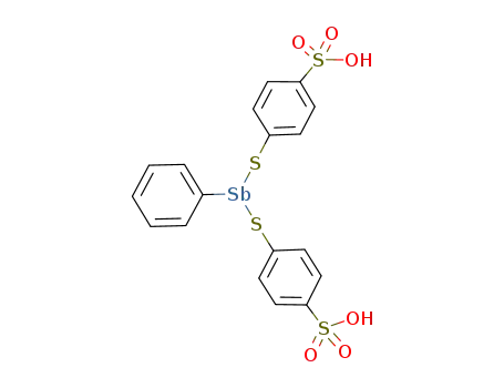 C<sub>6</sub>H<sub>5</sub>Sb(SC<sub>6</sub>H<sub>4</sub>-4-SO<sub>3</sub>H)2