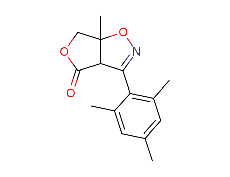 Molecular Structure of 28784-54-5 (6a-methyl-3-(2,4,6-trimethyl-phenyl)-(3a<i>r</i>,6a<i>c</i>)-6,6a-dihydro-3a<i>H</i>-furo[3,4-<i>d</i>]isoxazol-4-one)