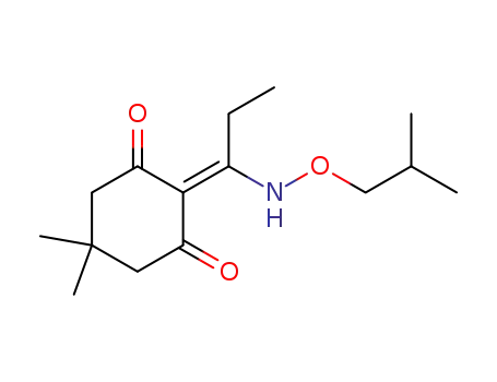 Molecular Structure of 55634-73-6 (2-(1-Isobutoxyamino-propylidene)-5,5-dimethyl-cyclohexane-1,3-dione)