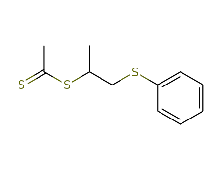 Molecular Structure of 37912-26-8 (Dithioacetic acid 1-methyl-2-phenylsulfanyl-ethyl ester)