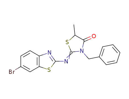 4-Thiazolidinone,
2-[(6-bromo-2-benzothiazolyl)imino]-5-methyl-3-(phenylmethyl)-