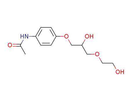 Molecular Structure of 105788-36-1 (acetic acid-{4-[2-hydroxy-3-(2-hydroxy-ethoxy)-propoxy]-anilide})