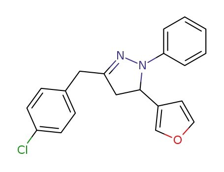 3-(4-chloro-benzyl)-5-furan-3-yl-1-phenyl-4,5-dihydro-1<i>H</i>-pyrazole