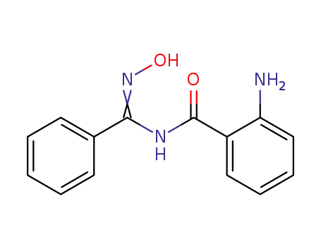Molecular Structure of 40077-66-5 (2-amino-<i>N</i>-(<i>N</i>-hydroxy-benzimidoyl)-benzamide)