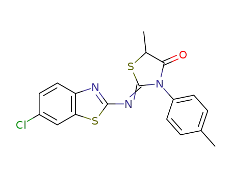 4-Thiazolidinone,
2-[(6-chloro-2-benzothiazolyl)imino]-5-methyl-3-(4-methylphenyl)-