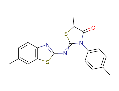 4-Thiazolidinone,
5-methyl-2-[(6-methyl-2-benzothiazolyl)imino]-3-(4-methylphenyl)-