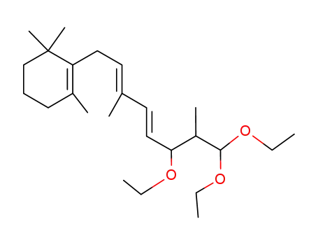 3-ethoxy-2,6-dimethyl-8-(2,6,6-trimethyl-cyclohex-1-enyl)-octa-4<i>t</i>,6<i>t</i>-dienal-diethylacetal