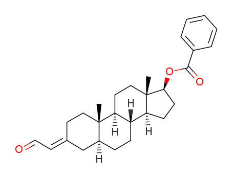 Molecular Structure of 19897-11-1 (seq.trans-3-Formylmethylen-17β-benzoyloxy-5α-androstan)
