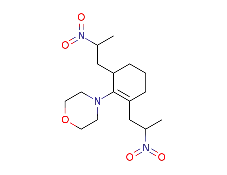 Molecular Structure of 19307-71-2 (4-[2,6-bis-(2-nitro-propyl)-cyclohex-1-enyl]-morpholine)