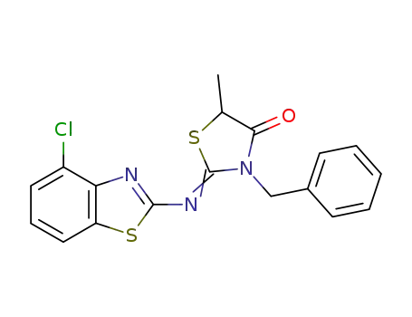 4-Thiazolidinone,
2-[(4-chloro-2-benzothiazolyl)imino]-5-methyl-3-(phenylmethyl)-