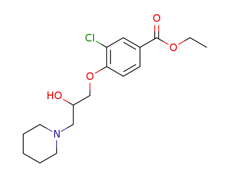 3-chloro-4-(2-hydroxy-3-piperidino-propoxy)-benzoic acid ethyl ester