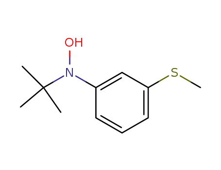 Molecular Structure of 53104-00-0 (N-tert-Butyl-N-(3-methylsulfanyl-phenyl)-hydroxylamine)