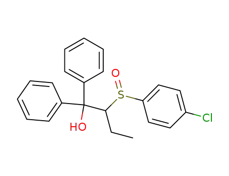 Molecular Structure of 66285-57-2 (Benzenemethanol, a-[1-[(4-chlorophenyl)sulfinyl]propyl]-a-phenyl-)