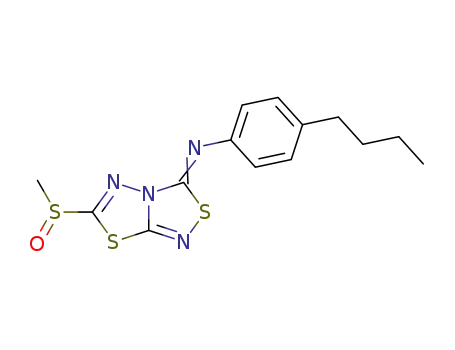 (4-butyl-phenyl)-(6-methanesulfinyl-[1,3,4]thiadiazolo[2,3-<i>c</i>][1,2,4]thiadiazol-3-ylidene)-amine