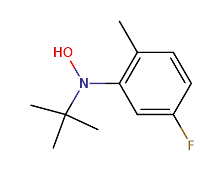 Molecular Structure of 53104-10-2 (N-tert-Butyl-N-(5-fluoro-2-methyl-phenyl)-hydroxylamine)