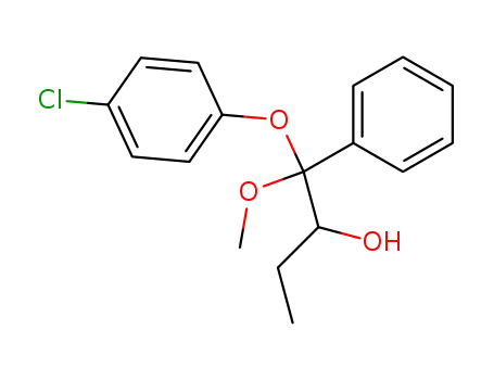 Molecular Structure of 101583-40-8 (1-(4-chloro-phenoxy)-1-methoxy-1-phenyl-butan-2-ol)