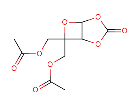 Molecular Structure of 65475-47-0 (2,4,6-Trioxabicyclo[3.2.0]heptan-3-one, 7,7-bis[(acetyloxy)methyl]-)