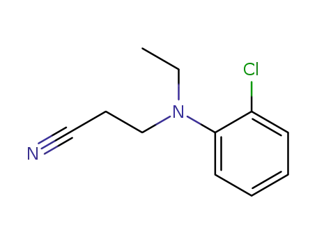 Molecular Structure of 63720-79-6 (Propanenitrile, 3-[(2-chlorophenyl)ethylamino]-)