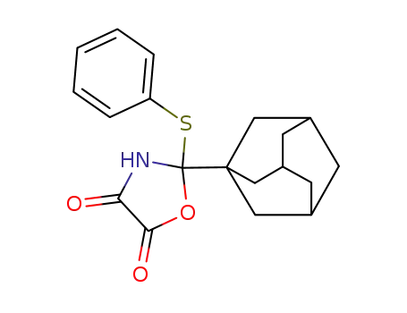 Molecular Structure of 23893-57-4 (2-adamantan-1-yl-2-phenylsulfanyl-oxazolidine-4,5-dione)