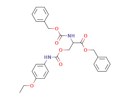 Molecular Structure of 123995-63-1 (<i>O</i>-(4-ethoxy-phenylcarbamoyl)-<i>N</i>-benzyloxycarbonyl-serine benzyl ester)