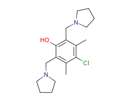 4-chloro-3,5-dimethyl-2,6-bis-pyrrolidinomethyl-phenol