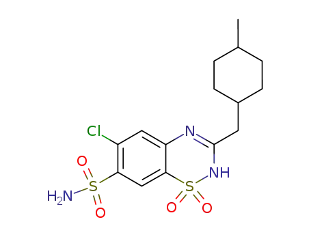 6-chloro-3-(4-methyl-cyclohexylmethyl)-1,1-dioxo-1,2(4)-dihydro-1λ<sup>6</sup>-benzo[1,2,4]thiadiazine-7-sulfonic acid amide
