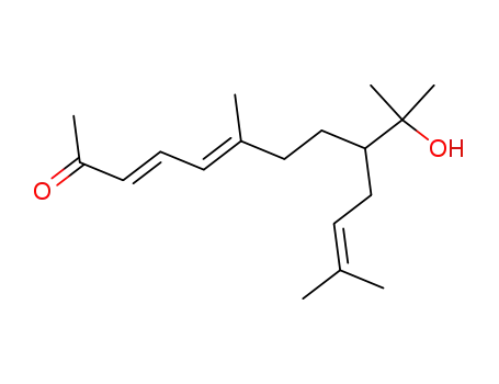 Molecular Structure of 92509-94-9 (3,5,11-Tridecatrien-2-one, 9-(1-hydroxy-1-methylethyl)-6,12-dimethyl-,
(E,E)-)