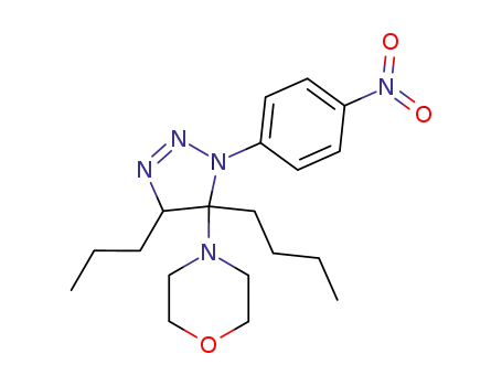 Molecular Structure of 25785-32-4 (4-[4-butyl-3-(4-nitro-phenyl)-5-propyl-4,5-dihydro-3<i>H</i>-[1,2,3]triazol-4-yl]-morpholine)