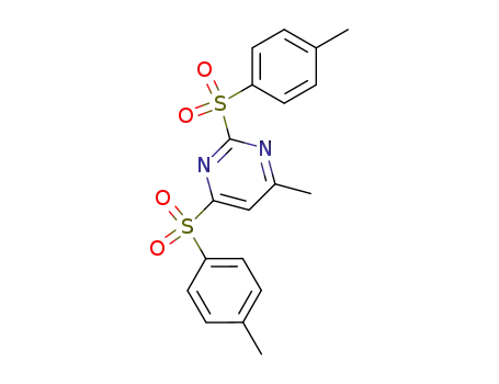 Molecular Structure of 94254-50-9 (4-methyl-2,6-bis-(toluene-4-sulfonyl)-pyrimidine)