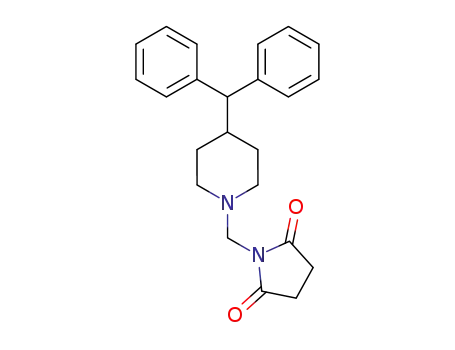 Molecular Structure of 102654-88-6 (<i>N</i>-(4-benzhydryl-piperidinomethyl)-succinimide)