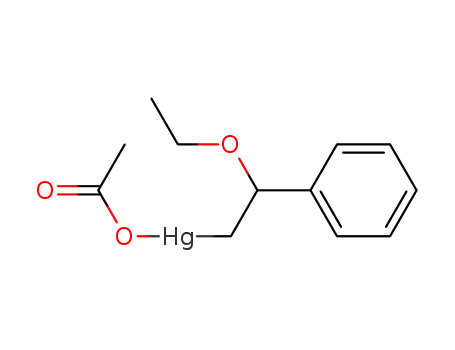Molecular Structure of 124359-84-8 (β-ethoxy-phenethylmercury (1+); acetate)