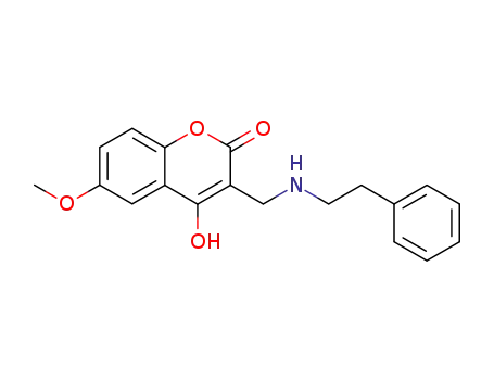 4-hydroxy-6-methoxy-3-phenethylaminomethyl-coumarin