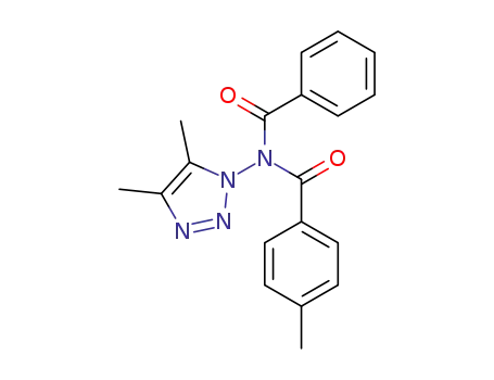 Molecular Structure of 69412-36-8 (Benzamide, N-benzoyl-N-(4,5-dimethyl-1H-1,2,3-triazol-1-yl)-4-methyl-)