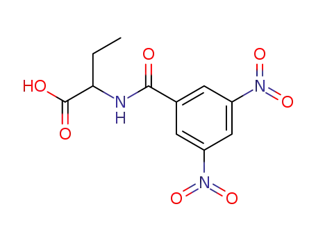 Molecular Structure of 117910-65-3 (Butanoic acid, 2-[(3,5-dinitrobenzoyl)amino]-)