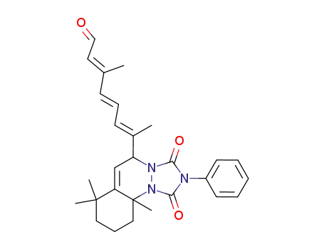 (2E,4E,6E)-3-Methyl-7-(7,7,10a-trimethyl-1,3-dioxo-2-phenyl-2,3,5,7,8,9,10,10a-octahydro-1H-[1,2,4]triazolo[1,2-a]cinnolin-5-yl)-octa-2,4,6-trienal