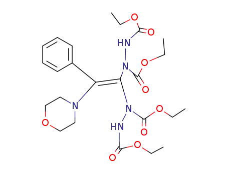 <i>N</i>,<i>N</i>''-(2-morpholin-4-yl-2-phenyl-ethene-1,1-diyl)-bis-hydrazine-<i>N</i>,<i>N</i>'-dicarboxylic acid tetraethyl ester