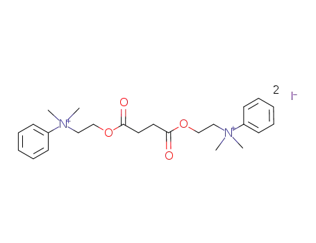 Molecular Structure of 119150-59-3 (succinic acid bis-[2-(<i>N</i>,<i>N</i>-dimethyl-anilinio)-ethyl ester]; diiodide)